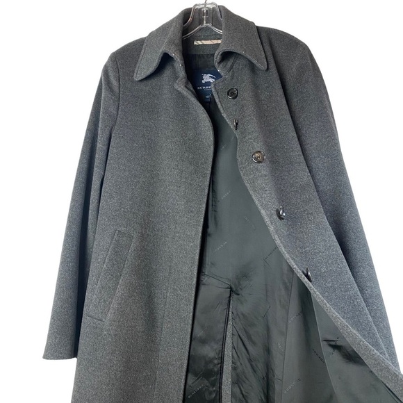 BURBERRY London Wool Cashmere Gray Pea Coat - Picture 7 of 9